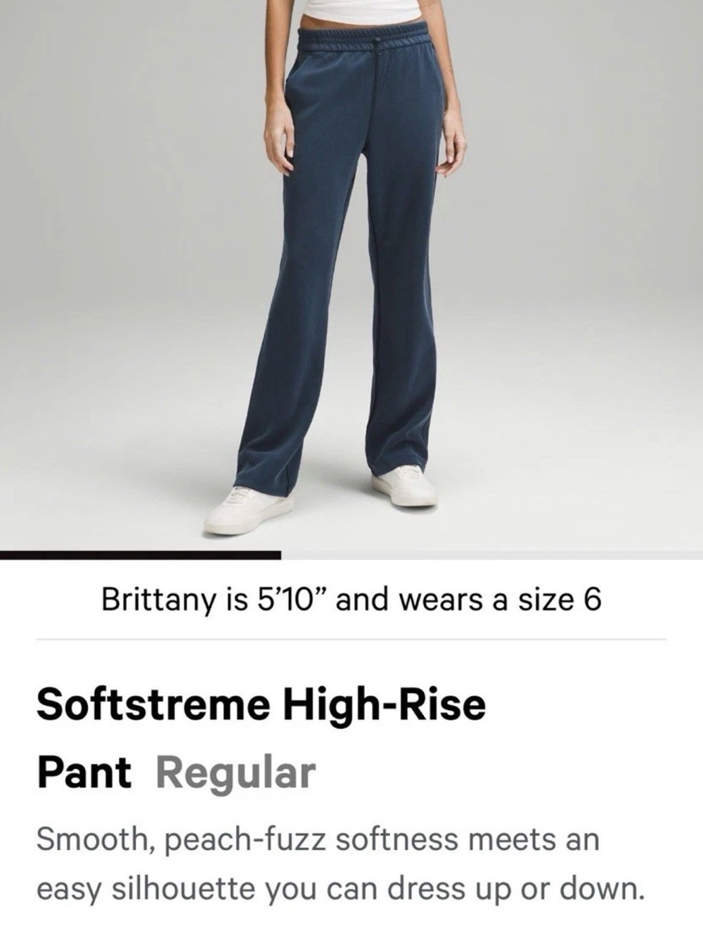 lululemon athletica Softstreme High-Rise Wide-Leg Pants — Navy